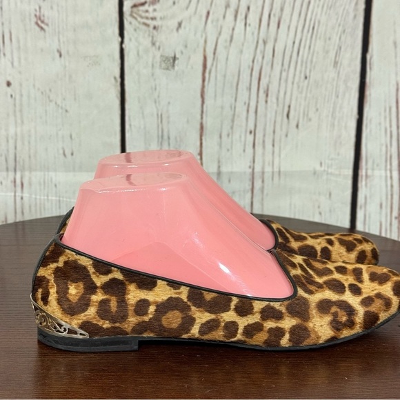 BRIGHTON pony hair Leopard Print Women's Ballet flats Silver accent on back 7.5 - Picture 10 of 17